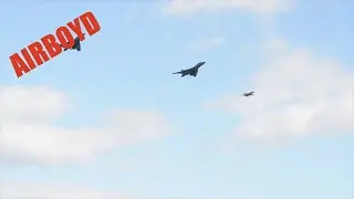 B-1 Bombers Fly Over Pacific Aircraft Carriers