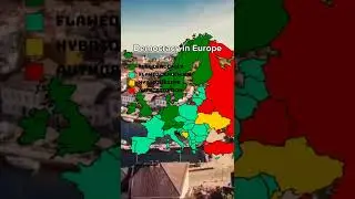 Democracy index in Europe | #shorts #europe #map