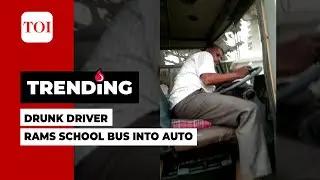 Drunk driver crashes school bus into an autorickshaw in Navi Mumbai