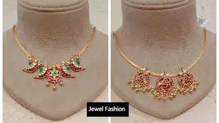 Latest Designs in Traditional Gols Necklace Designs // Kemp necklace designs #jewelfashion #necklace