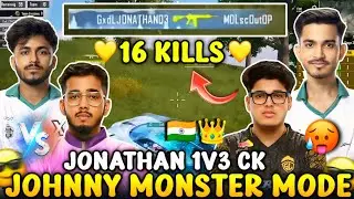 🇮🇳 JONATHAN vs SCOUT ☠️ Jonathan 1v3 CK 🤫 Johnny Monster Mode On 🐐 GODL 16 KILLS 💛 | GODL