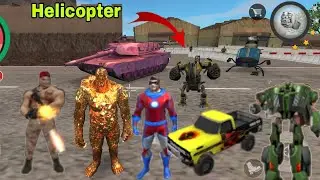 Tank & Helicopter Robbery In Army Camp Rope Hero Vice Town Gameplay Gta v Franklin apk Try Gamerz