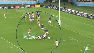 Japan's Timothy Lafaele sets up try with incredible offload