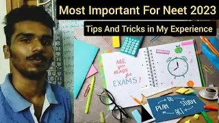 Most important tips and tricks in Neet 2023 | Tamil | Neet | B.V.Rohith