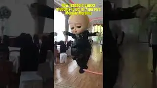 Blue shirt Dancing Meme. 100 men vs Gorilla School and Boss baby #funny #memes #dancing #gorillatag
