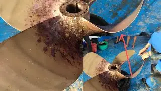 THE SECRET OF REPAIRING THE BENT OF SHIPS PROPELLER | ALIGNMENT OF PITCH