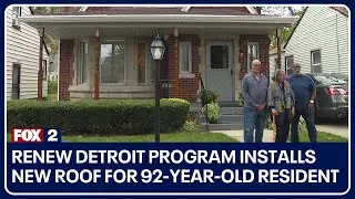 Renew Detroit program installs new roof for 92-year-old resident