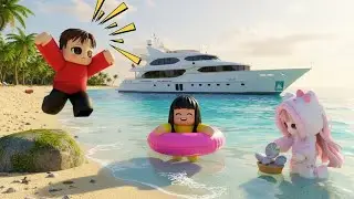 VLOG Bocil YUTA MIO dan HARABI Family LIBURAN ke Pulau Pribadi, Ada Kapal Pesiar Mewah ~ ROBLOX