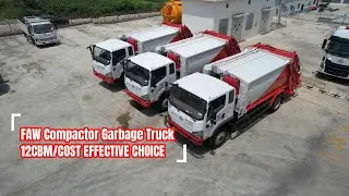12 CBM Rear Loader Compactor Garbage Truck FAW Tiger VH to East Africa