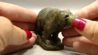 Bear Labradorite Animal Gemstone Carving Rock #92
