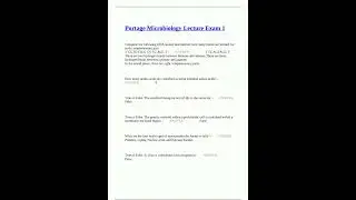 Portage Microbiology Lecture Exam 1 QUESTIONS WITH CORRECT ANSWERS 2025/2026
