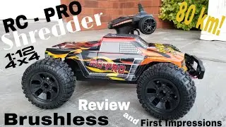 RC-PRO Shredder! Brushless, 1:12 scale, 4x4 Monster Truck Review
