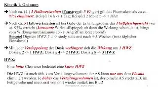 Pharmakologie - Pharmakokinetik 4: Exkretion und Clearance