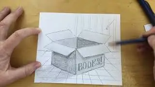 3D Drawing Level 1: Cubes, Drawing #4 -- Open Box