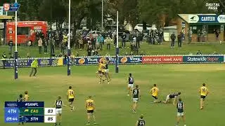 SANFL Snapshot - South's Eamon Wilkinson intercepts and goals in one motion