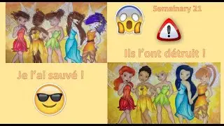 Je sauve un coloriage Disney détruit par des enfants 😱(Gesso + crayons Luminance)-Semainary Cosy 21 