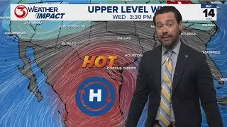 Record challenging heat in the Coastal Bend forecast through Friday