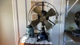 c. 1913 12&rdquo; Eck Hurricane Sidegear Oscillator Fan