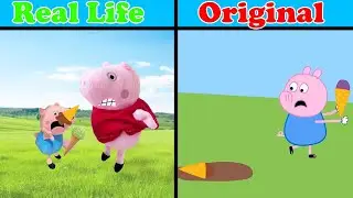 Мороженое Peppa - Peppa Pig Original vs Plush Toys | Peppa Pig Animation
