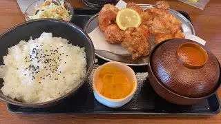 【グルメ】小樽なると屋久根別店　ザンギ定食ご飯大盛　1000円