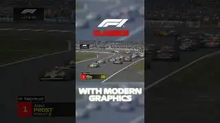 1981 British Grand Prix RACE START with Modern Graphics #f1