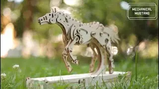 Mechanical Mustang - WoodTrick fascinating 3D wooden model welcomes you to the Wild Wild West!