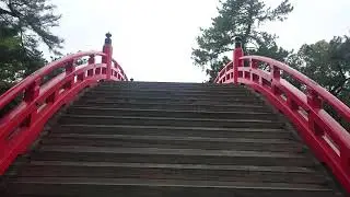Sorihashi Bridge , Sumiyoshi Taisha Shrine , Osaka , Japan 大板住吉大社 反橋