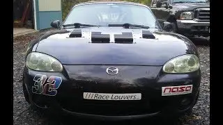Race Louver Miata NA NB Hood Vent Heat Extractor Preview