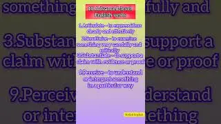 👉 Advanced-level English verbs I Stylish English I English Shorts