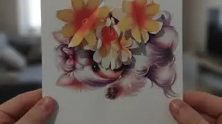 7-Minute Magic: Stunning 3D Flower Pop-Up Card with an Adorable Yorkie