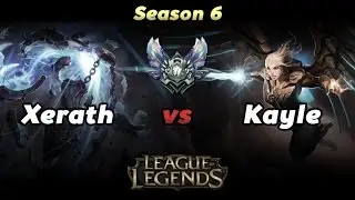 League of legends - Xerath vs Kayle Season 6 Mid Gameplay  (With Commentary)