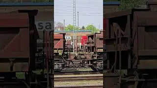 BR 294 im Hintergrund, mit Fakks 127 Kippwagen Details Rangierbahnhof Heilbronn #frankenbahn