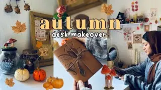 Aesthetic desk makeover🍄🍁|| Malayalam || ninu shaaji