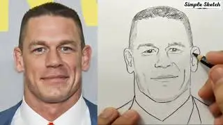 VERY EASY, how to draw john cena  / simple sketch