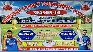 🔴LIVE DAY 1 II NAKSARA CRICKET TOURNAMENT 2026 II SEASON 10 II ORG - NAKSARA YOUNG STAR CLUB II MBJ
