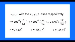 Numerical example of the 3D vector
