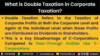Dec 29, Monday - About Corporate Taxation