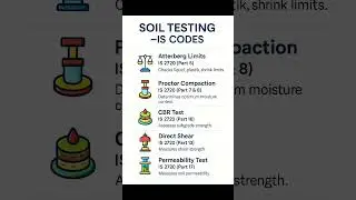 Basic Knowledge for Civil Engineering | #Soil #Testing IS Codes | #Shorts #Construction