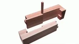 Japanese Wood Joinery - Shiribasami Tsugi / Blinded and stubbed, dadoed and rabbetted scard joint