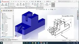 SolidWorks Tutorial for beginners | CAD/CAM Part drawing Exercise 18