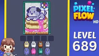 Pixel Flow Level 689 Solution Walkthrough