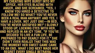 MY CHEATING WIFE BURST INTO MY OFFICE, HER EYES BLAZING WITH ANGER, AND SHE SCREAMED, 