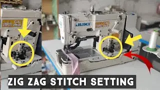KAJ machine zig zag stitch setting step -by-step guide 