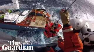Cargo ship crew in dramatic rescue after vessel loses power in rough seas off Norway