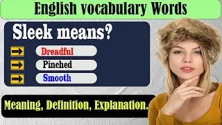 What does Sleek mean? | What is Sleek ? | Sleek meaning in English | English Grammar