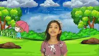 Pitter patter raindrops |English Rhyme |#yalinasapplehome