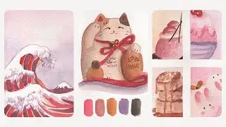 Muted Color Palette for Your Watercolor Valentine Projects