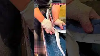 PERFECT!! Giant EEL Slicing asmr 😍 | Satisfying Knife Mastery #shorts