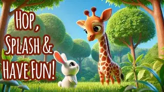 🎶 Giraffe & Bunny Cutest Kids Song! 🦒 Sing & Play Hop Splash Have Fun 🌟