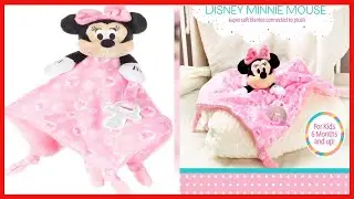 Disney Baby Minnie Mouse Plush Stuffed Animal Snuggler Blanket - Pink